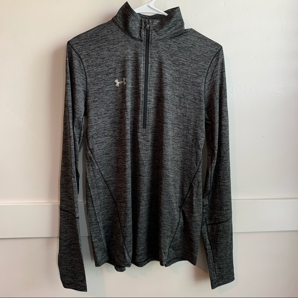 Under Armour Tops - Under Armour Heatgear Black Heather 1/2 Zip
